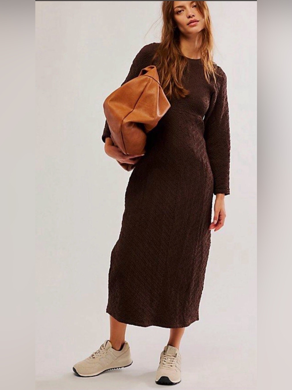 Free People Gabby Seamless Midi Dress Size Xs/S Nwt $198 Sold Out Online